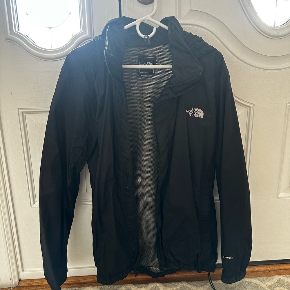 The North Face Men's hooded Black Windbreaker